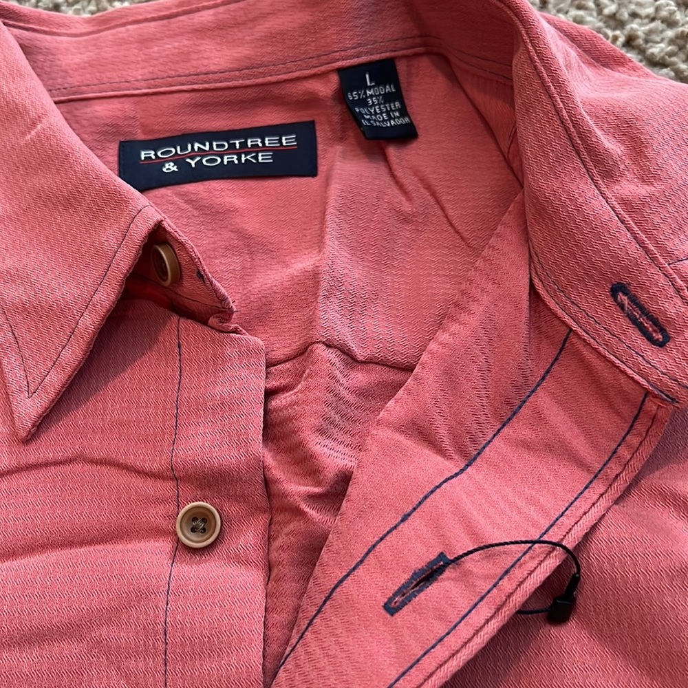 Salmon Button-Up 🖤 - Picture 2 of 6